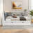 Daybed With Trundle, Storage Shelves, Upholstery Headboard And Rotatable Storage Board-751595151-751595149