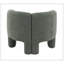 Fauteuil d'appoint en tweed vert Pemba