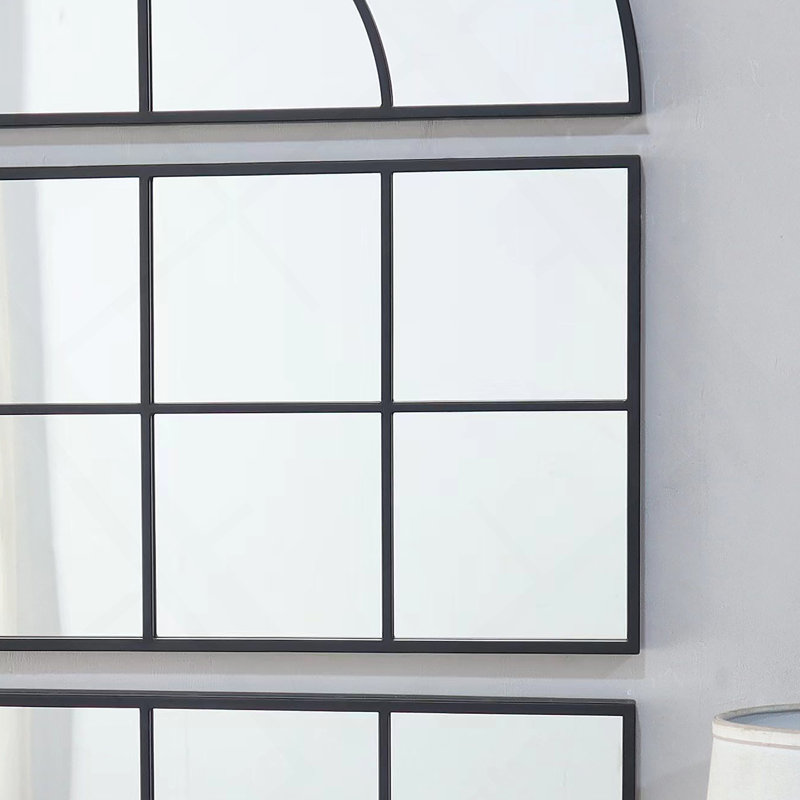 30" X 45" Large Arched Wall Mirror With Three Separate Sections