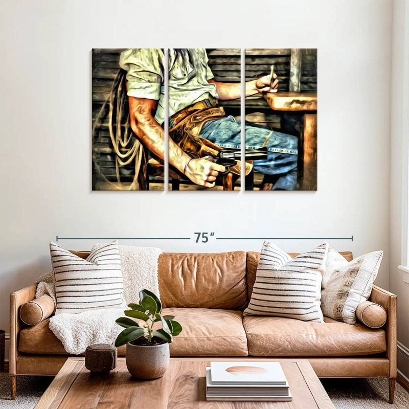 Cowboy intrépide Lelar, H 36 po x l 57 po
