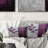 Coussin décoratif à motif de feuilles mauves - prune mauve