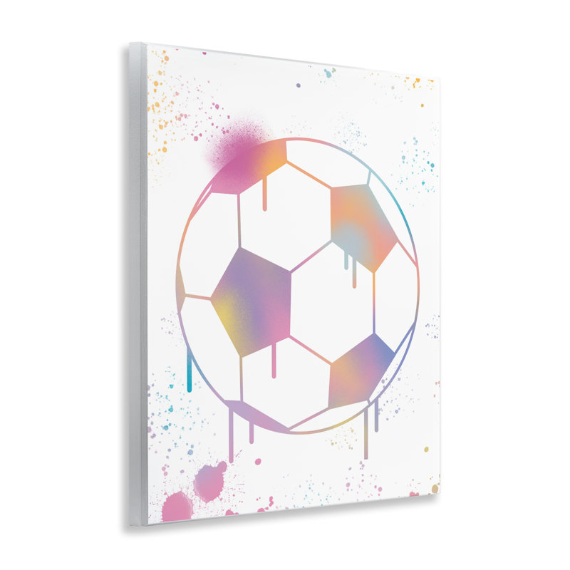 Plaque murale Graffiti Soccer Ball Drip, design par Marcus Prime