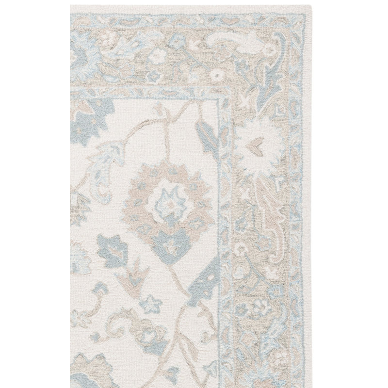 Tapis oriental en laine touffeté à la main Ebony, Rectangle 5 po x 8 po