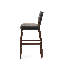 Tabouret en bois de hêtre massif avec assise et dossier rembourrés-127418330