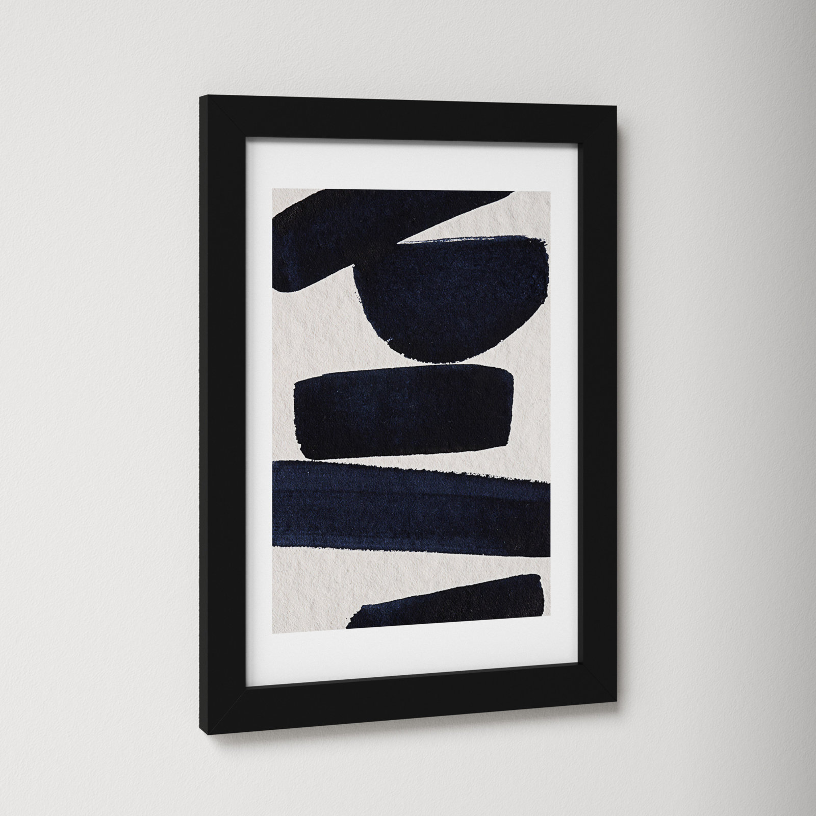 Japandi 5 by Simon West, Black, 16.4" H x 11.25" W x 0.88" D