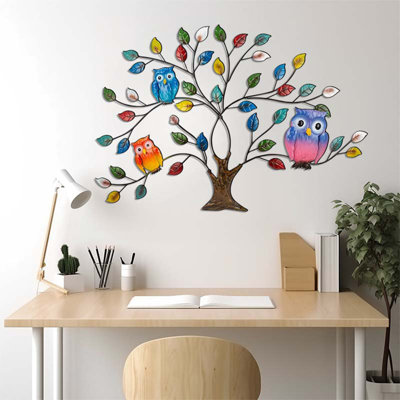 Metal Wall Art DecorIron Wall Hanging OrnamentModern Wall SculptureWaterproof Outdoor Wall Decoration For Yard Balcony Bedroom Living Room Decor Features