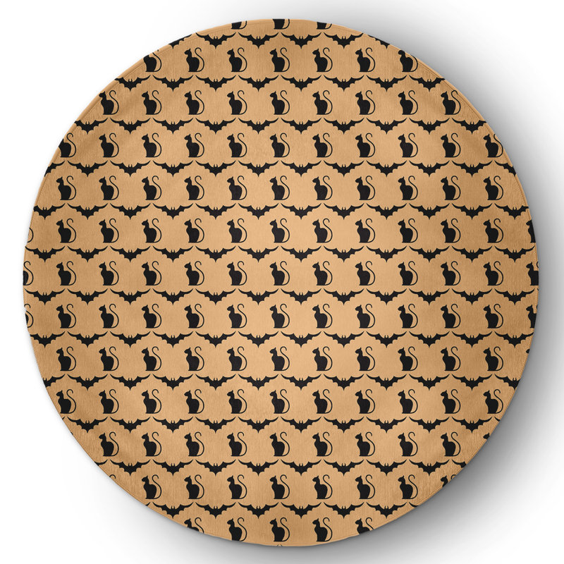 Denedra Chenille Indoor Rug, Round 5'