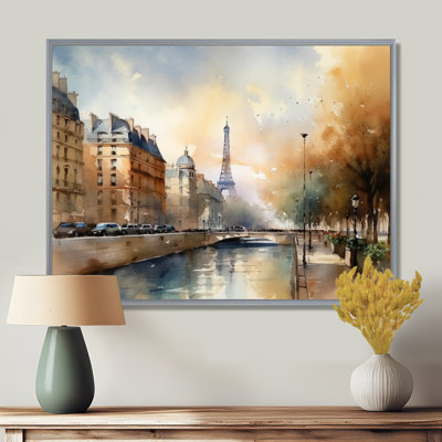 Beautiful Pastel Paris Scenery - Paris Canvas Wall Art