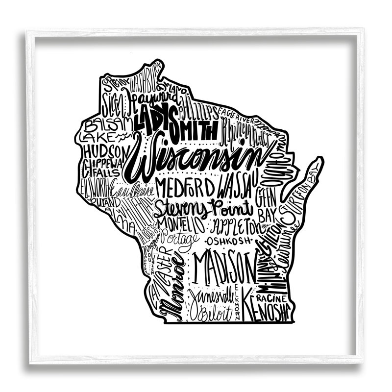 «Wisconsin City», art mural texturé giclée par The Morning Evening Post, H 24 po x l 24 po x P 1,5 po