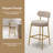Bar Stools Set Of 2, Counter Height Bar Stools With Back And Metal Legs, High Top Island Chairs With Footrest, Sherpa Tall Kitchen Housel Boucle-976240578-976240576