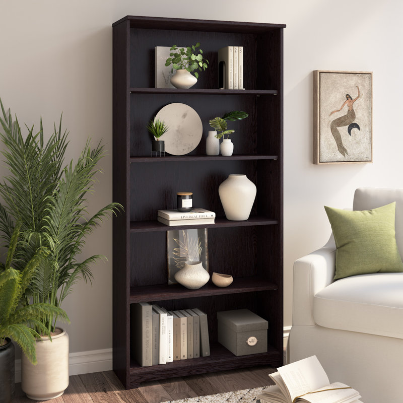 Tall 5 Shelf Bookcase in Espresso Oak, Espresso Oak