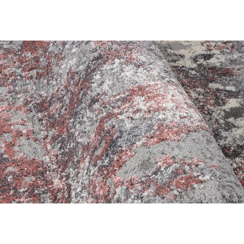 Glessite in Red/Grey Area Rug, Rectangle 200 x 290cm