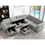 Canapé modulaire réversible de l 143 po avec repose-pieds avec rangement-120796072