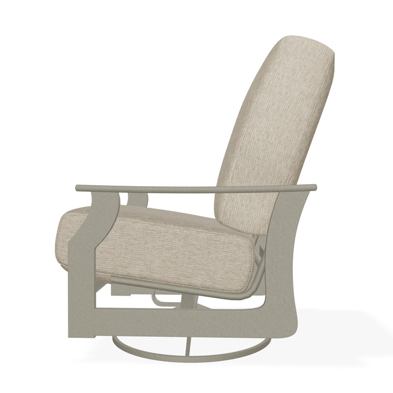 St. Catherine Polymer Outdoor Lounge Chair, Grasscloth Dune, Storm