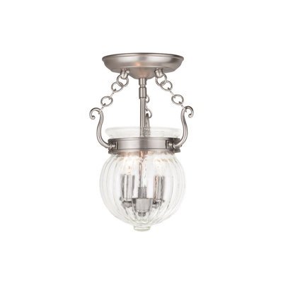 Bladwell Glass Semi Flush Mount