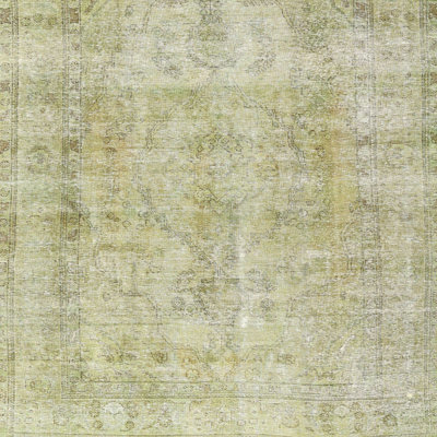 Vert palmier oriental/beige Tapis décoratif