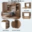 Lit escamotable en bois avec tablettes et armoires de rangement