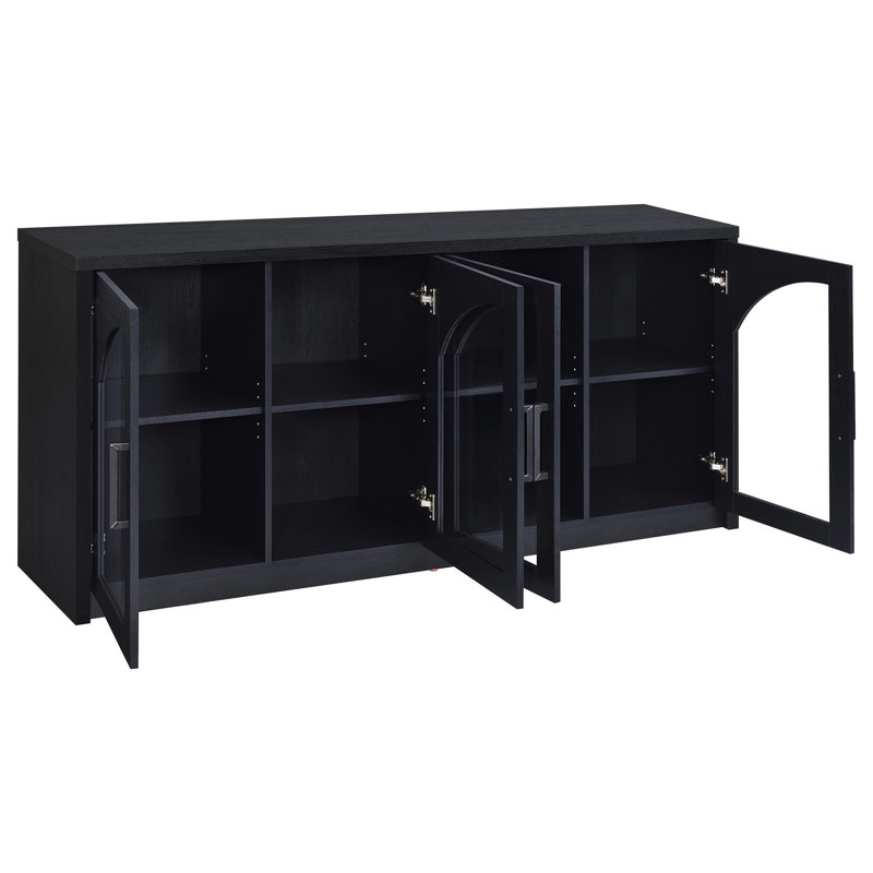 Buffet noir à 4 portes