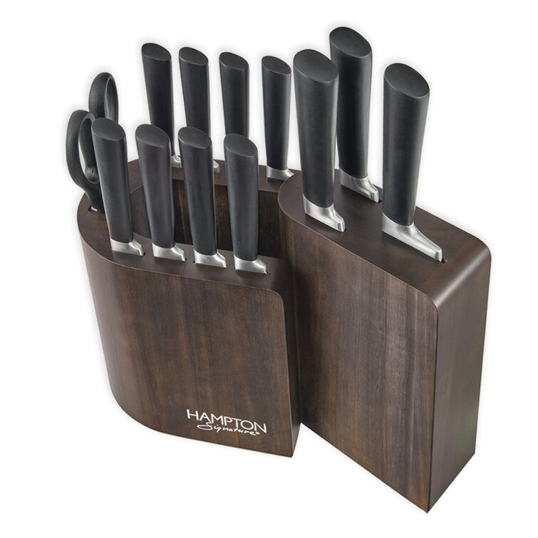 Hampton Signature Knight Gold Titanium-Plated 13-pc. Knife Block Set