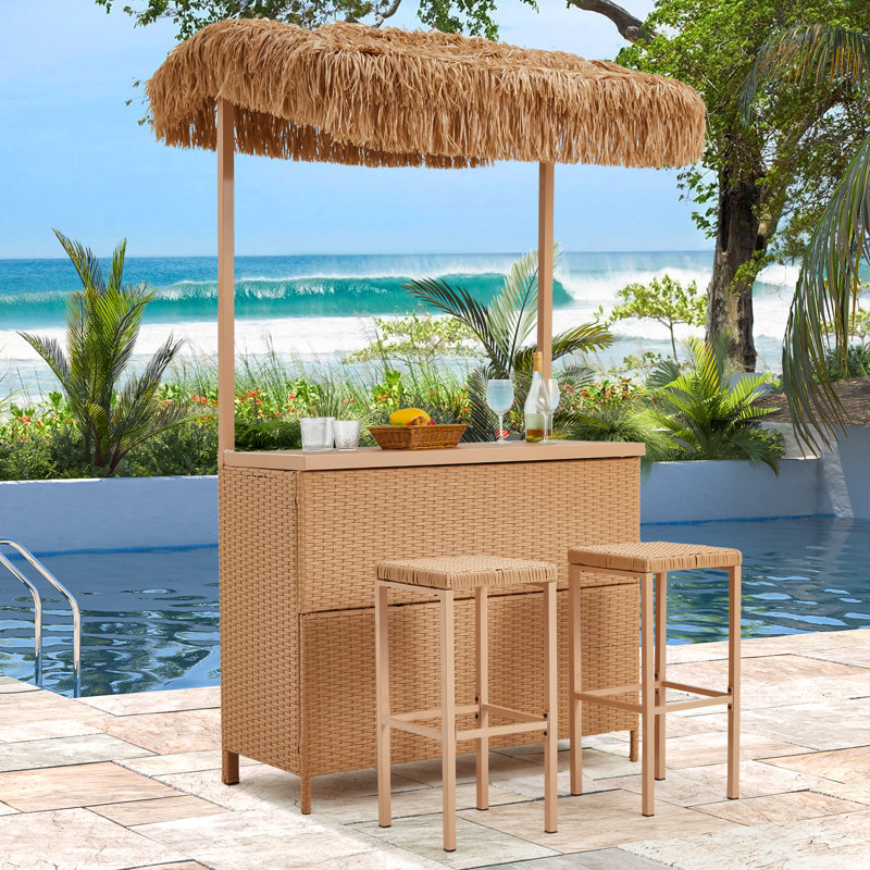 Outdoor Tiki Bar Set