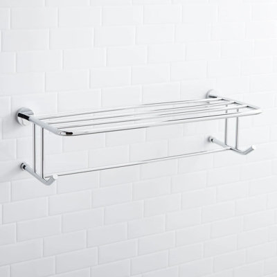 Ceeley Collection Wall-Mount Towel Rack with Shelf