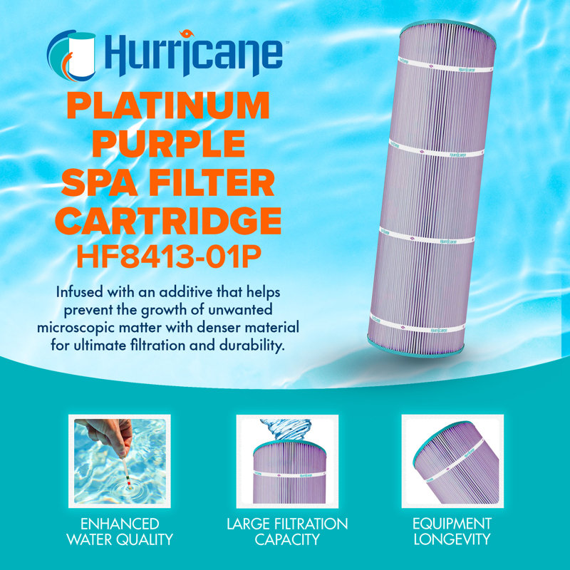 Hurricane Filters HF8413-01P Purple Spa Filter Cartridge Replacement