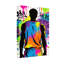 Abstrait, graffiti coloré, impression de silhouette-2080918916