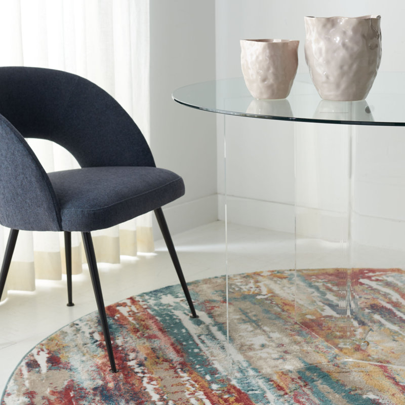 Panos Round Glass Top Dining Table