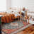 Watte Boho Tribal Washable Area Rugs Living Room, Soft Bedroom Rug Non Slip Dining Room Rugs for Under Table,Oriental Vintage Throw Carpet for Famliy Room-1461157402