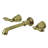 Kingston Brass English Country Two-Handle 3-Hole Wall Mount Bathroom Faucet-71842366