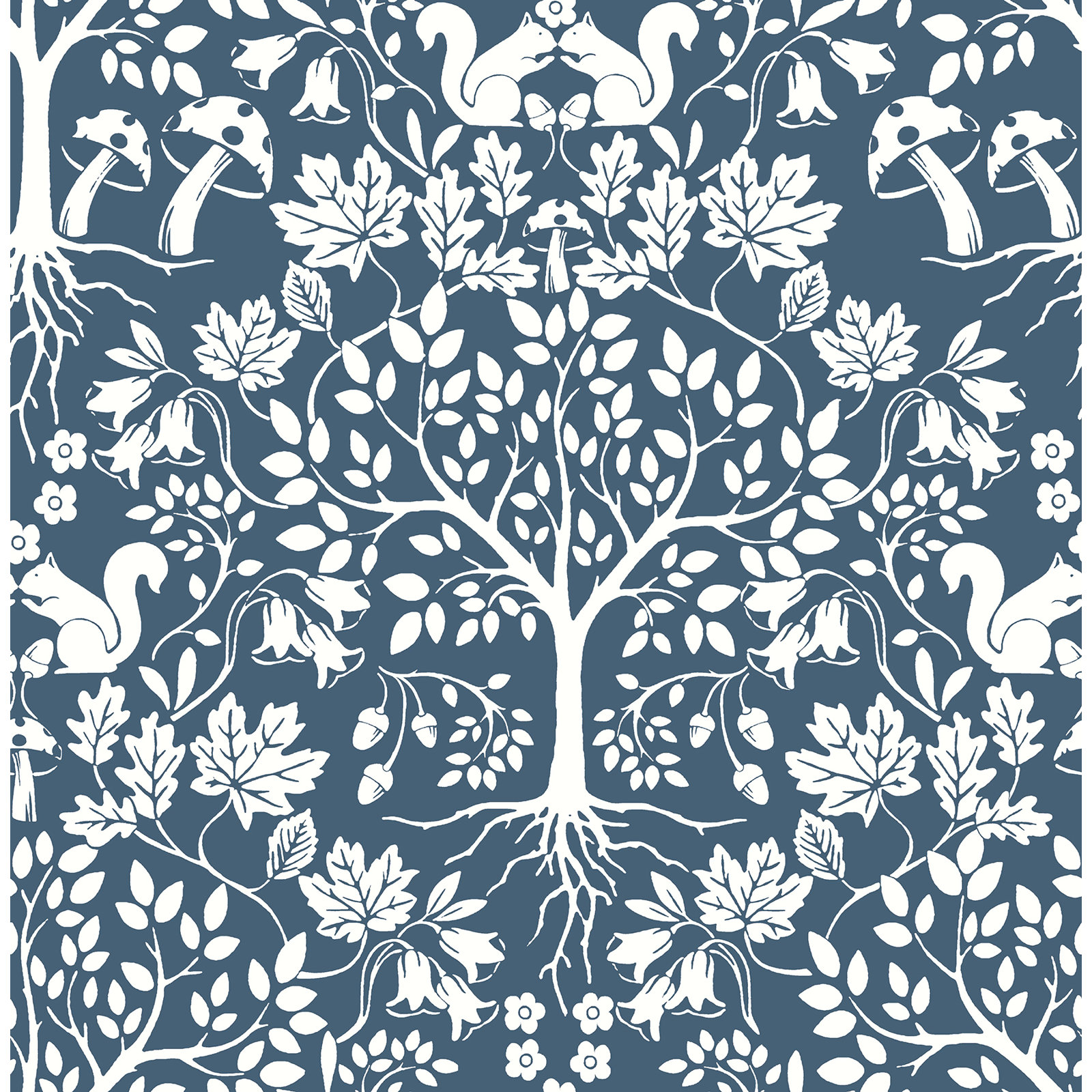 Aimon Floral Wallpaper, Navy
