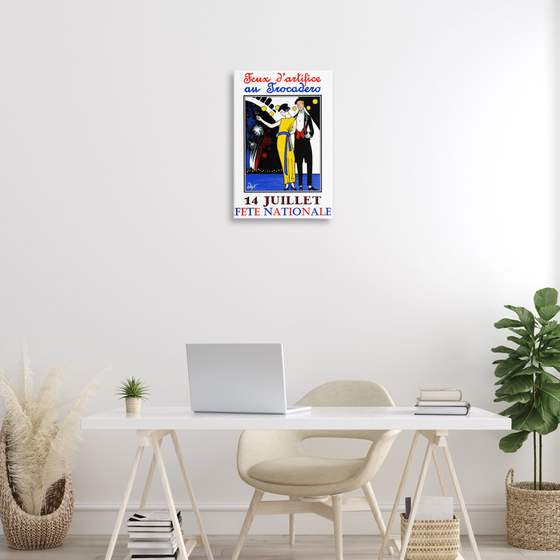 Publicité rétro sur toile, par Jean-Pierre Got, H 24 po x l 16 po