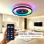 Ventilateur de plafond intérieur à DEL à intensité variable 24 po Makaiyla avec télécommande / commande APP, 6 vitesses, minuterie, moteur à courant continu silencieux-242779425-242779427