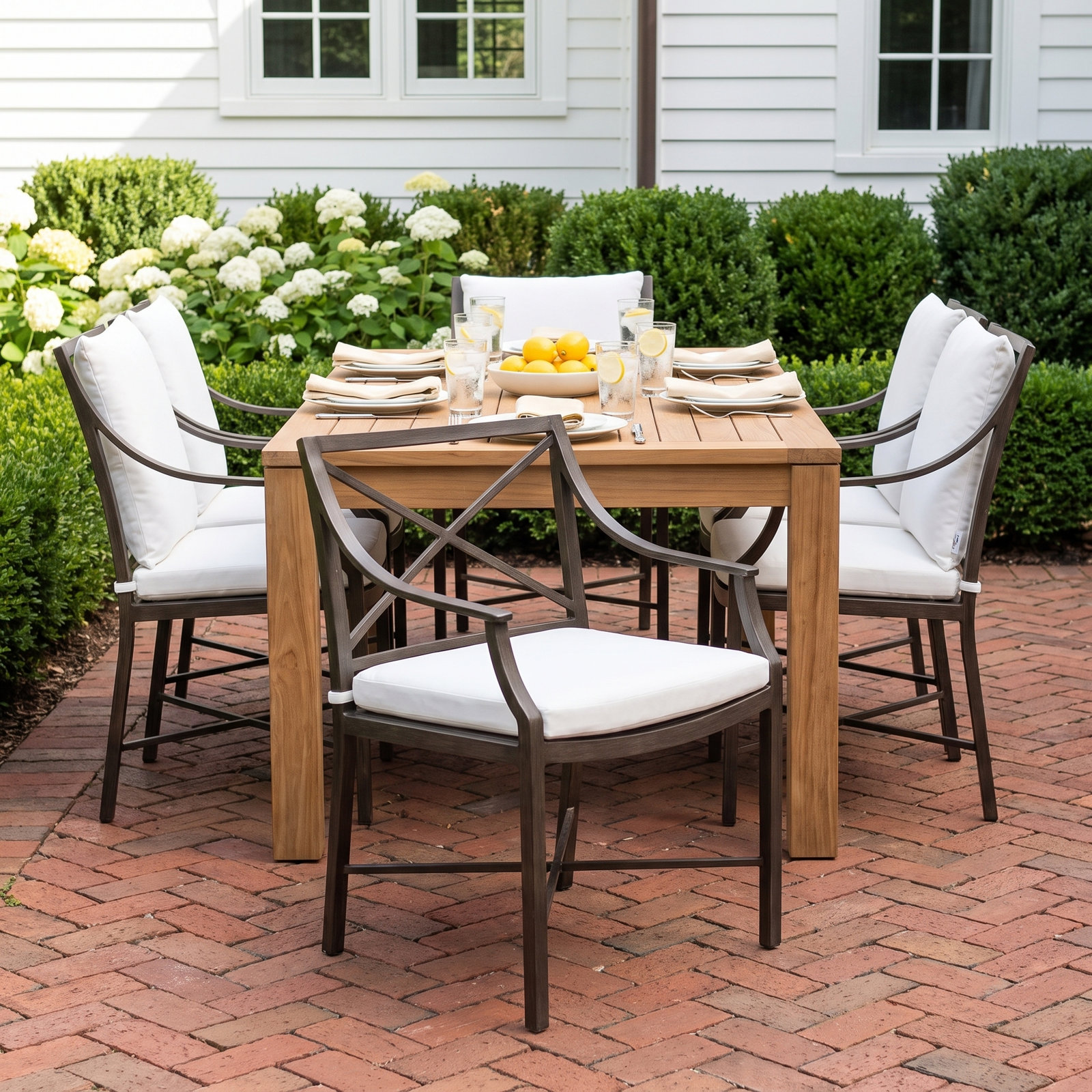 Monaco Patio Armchair, Rollo Silver InsideOut® Linen, Welt, Slate Gray
