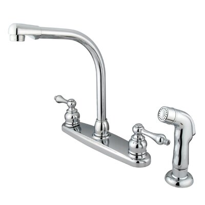 Victorian Double Handle Kitchen Faucet with Side Spray -  Elements of Design, EB711ALSP