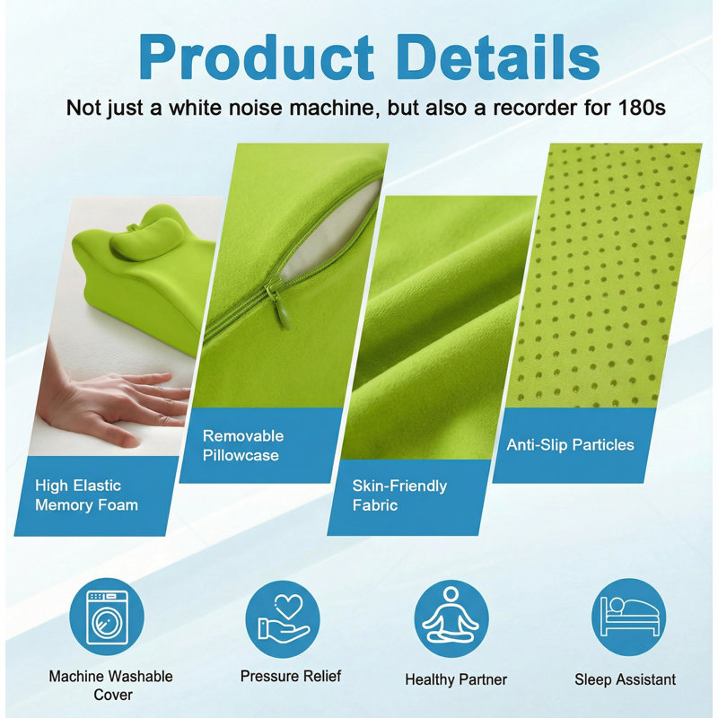 Oreiller multifonctionnel en mousse à mémoire de forme - Coussin de lecture pour soutien du dos ergonomique, housse lavable