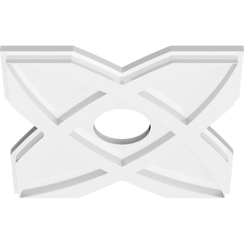 Médaillon de plafond contemporain en PVC de qualité architecturale Titus, H 12 po x l 12 po x P 1 po