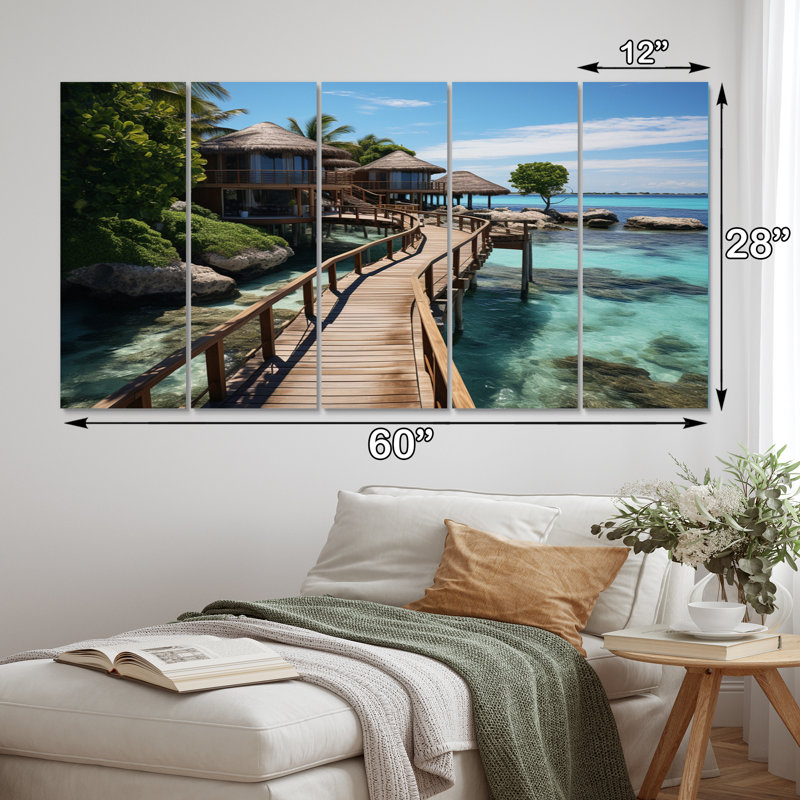Maldives Beaches Maldives I sur toile, reproduction de 5 pièces