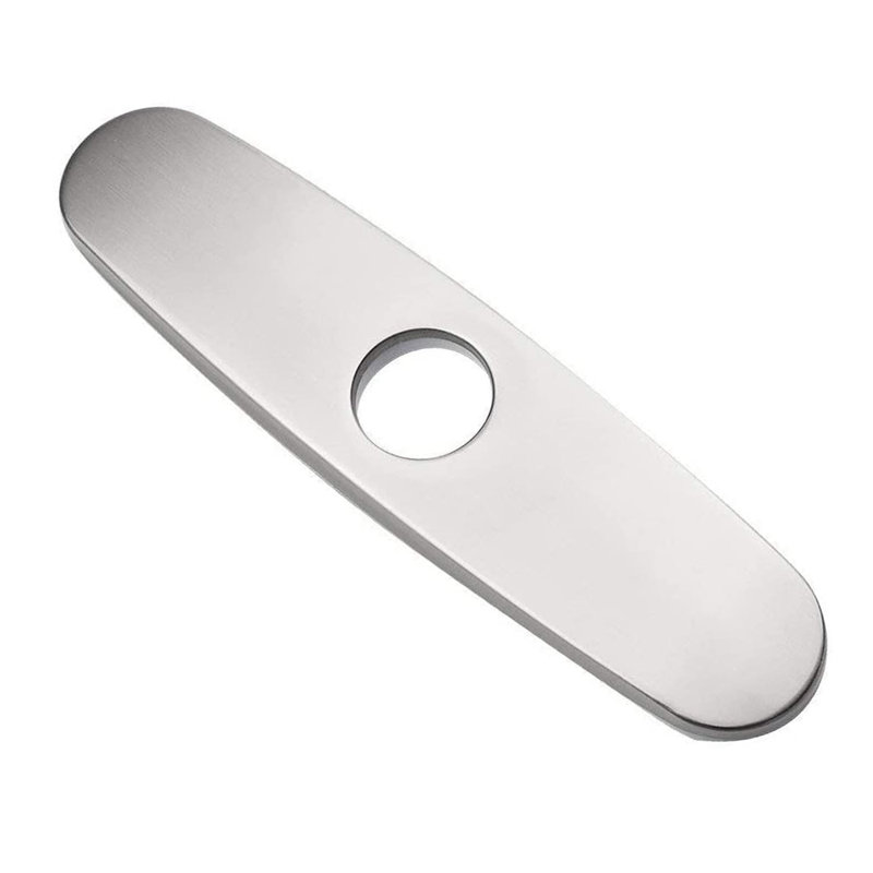 Plaque de protection pour trou de robinet de salle de bain 10 po Wovier, Nickel brossé