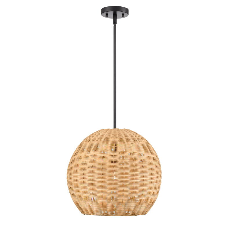 Luminaire suspendu Dejanea - noir mat, 1, H 19 po x l 22 po x P 22 po