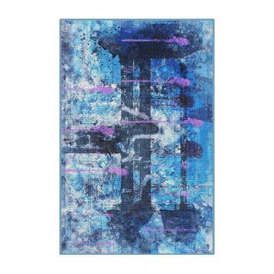 Tapis bleu Cordage