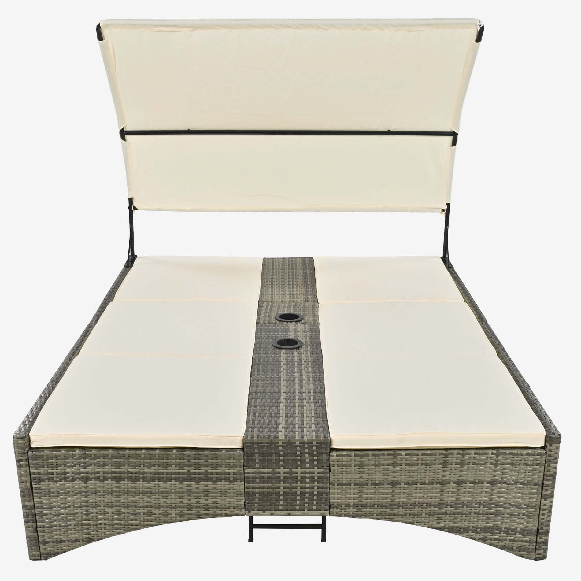 Ebern Designs Patio Daybed Outdoor Daybed Outdoor Rattan Sun Lounger