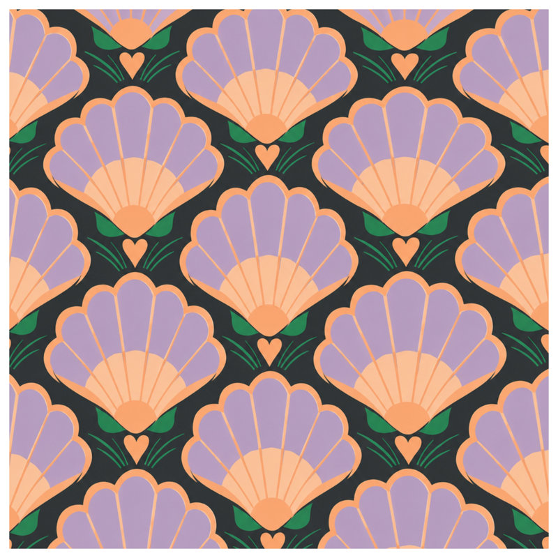 Shell Pattern Motif Comforter, Twin Extra Long
