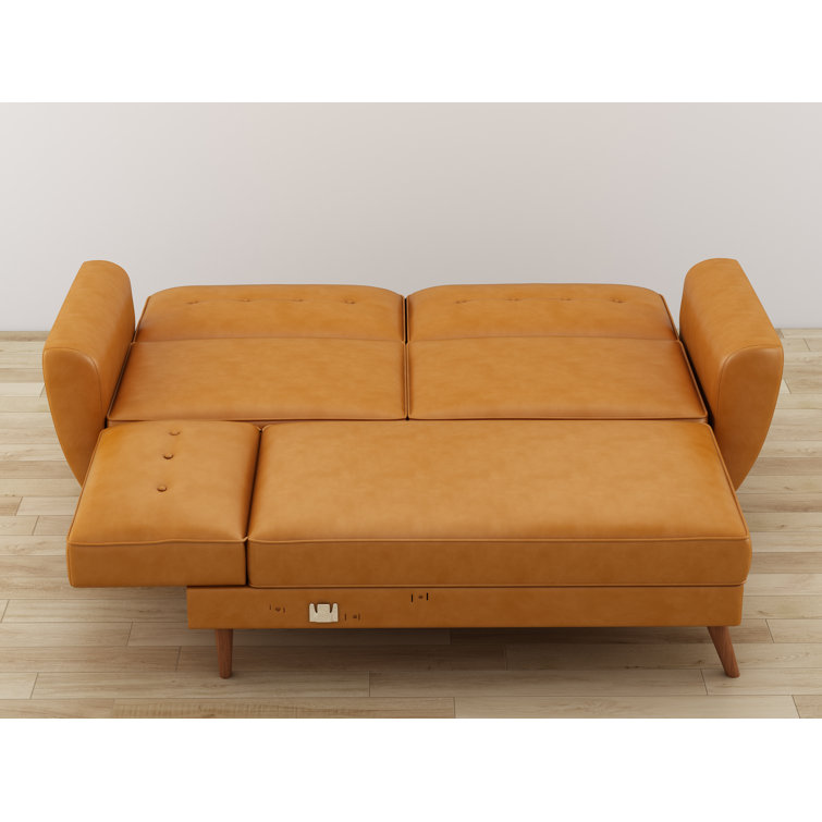 Steelside™ Gerrish 2 - Piece Vegan Leather Sectional & Reviews | Wayfair Gerrish 2 - Piece Vegan Leather Sectional