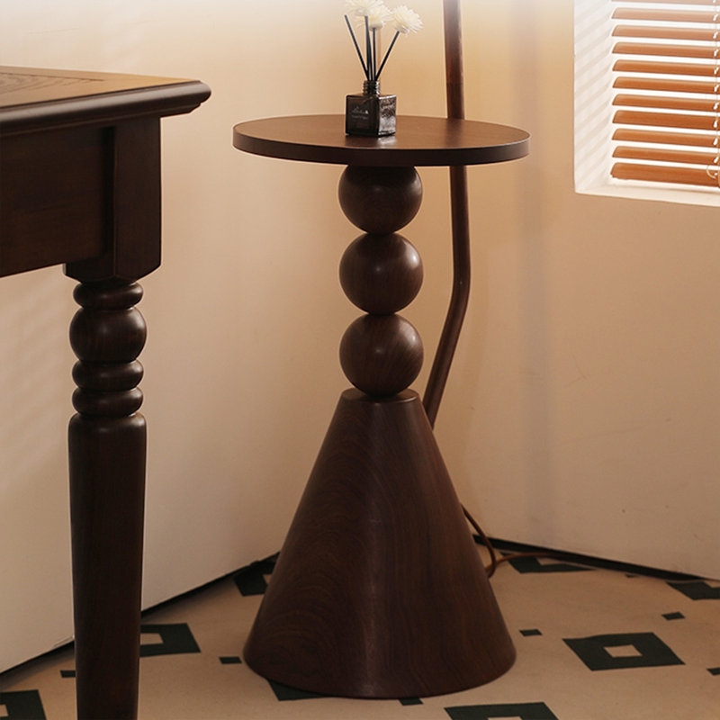 Beige + Nut-brown Fabric + Solid Wood + Iron Free form Floor Lamps