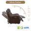 Fauteuil inclinable électrique Mejas en cuir véritable avec port USB-252980481
