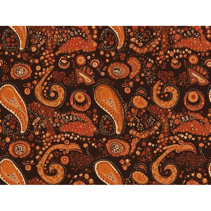 Polyester Comforter, King Comforter, Brown/Orange Paisley