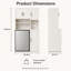 Haut mini armoire de réfrigérateur, étagère de rangement pour four à micro-ondes, blanc
