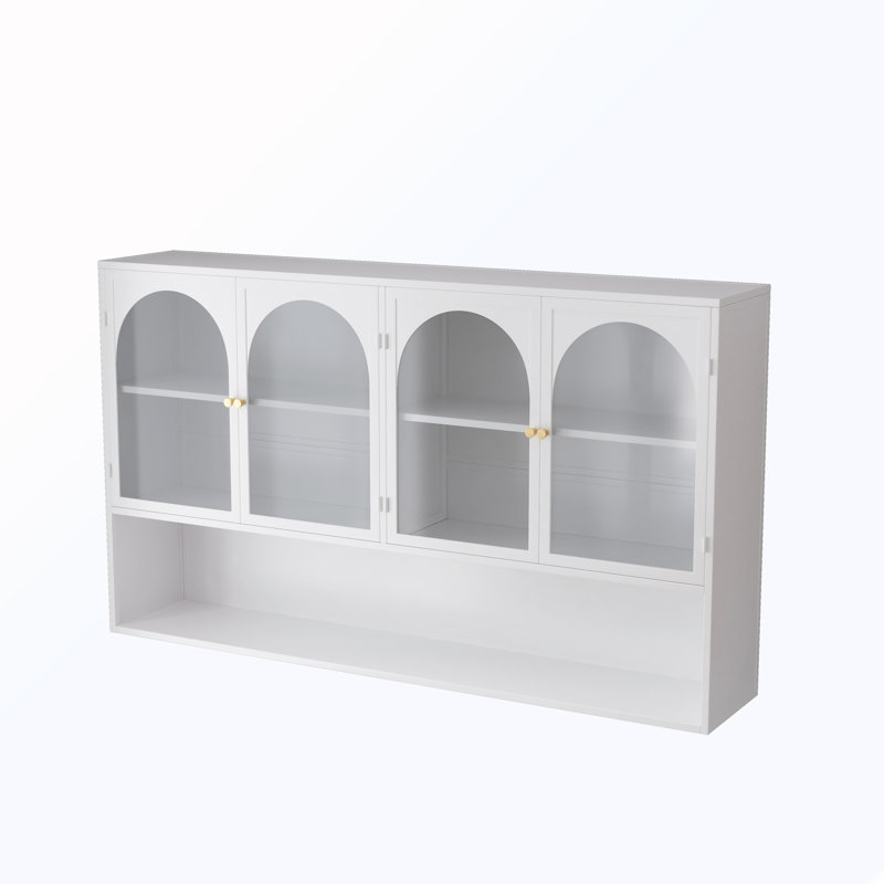 Armoire murale en verre 4 portes, White