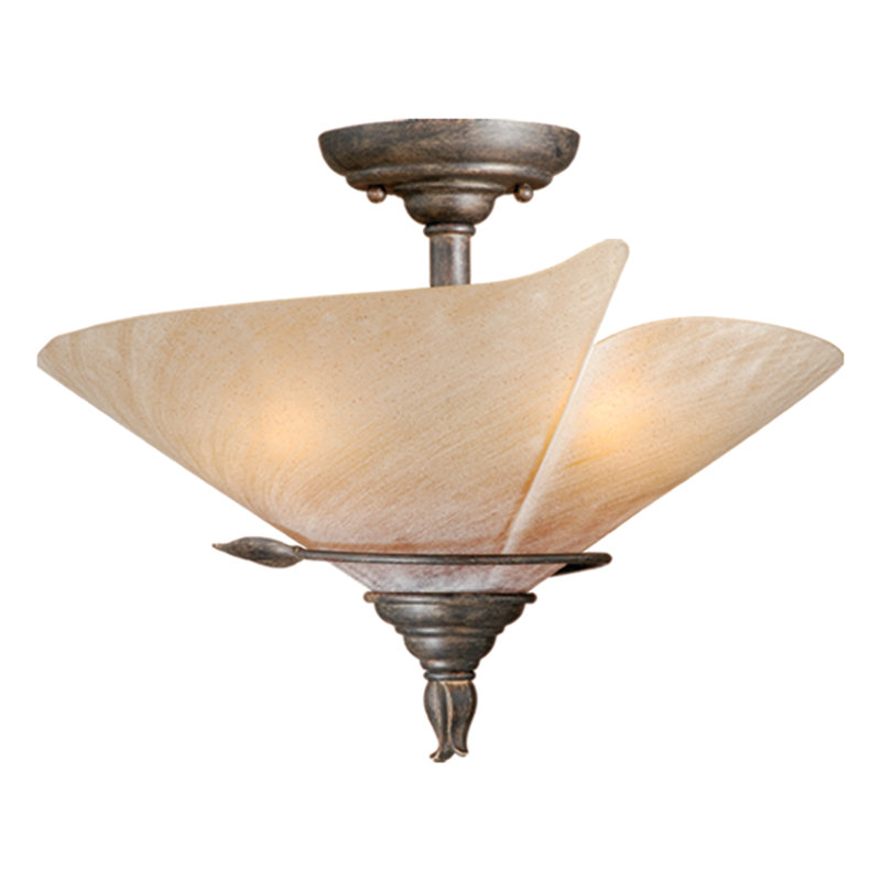 Plafonnier semi-encastré 3 lumières 15 po Brott